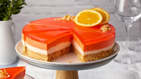 Грейпфрутовый торт (с творожным кремом и желатиновой заливкой)